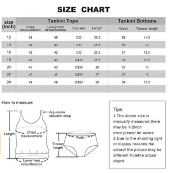 FULLFITALL Women's Plus Size Tankini Swimsuits Two Piece Bathing Suits size 14 - Picture 16 of 16